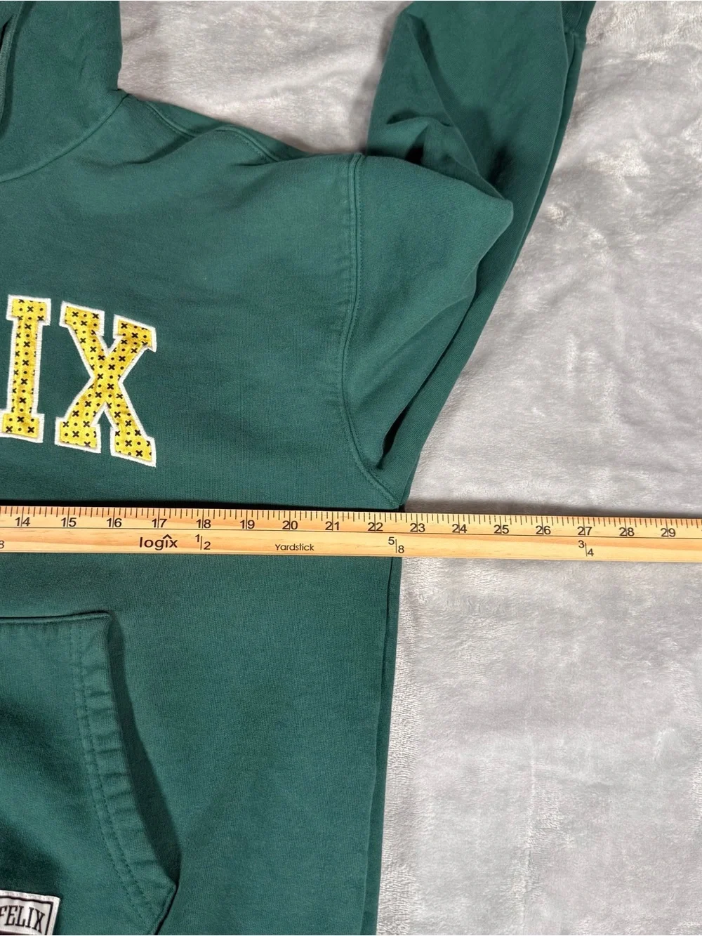 Levis x Felix The Cat Hoodie Mens Small Oversized Fit Washed Green